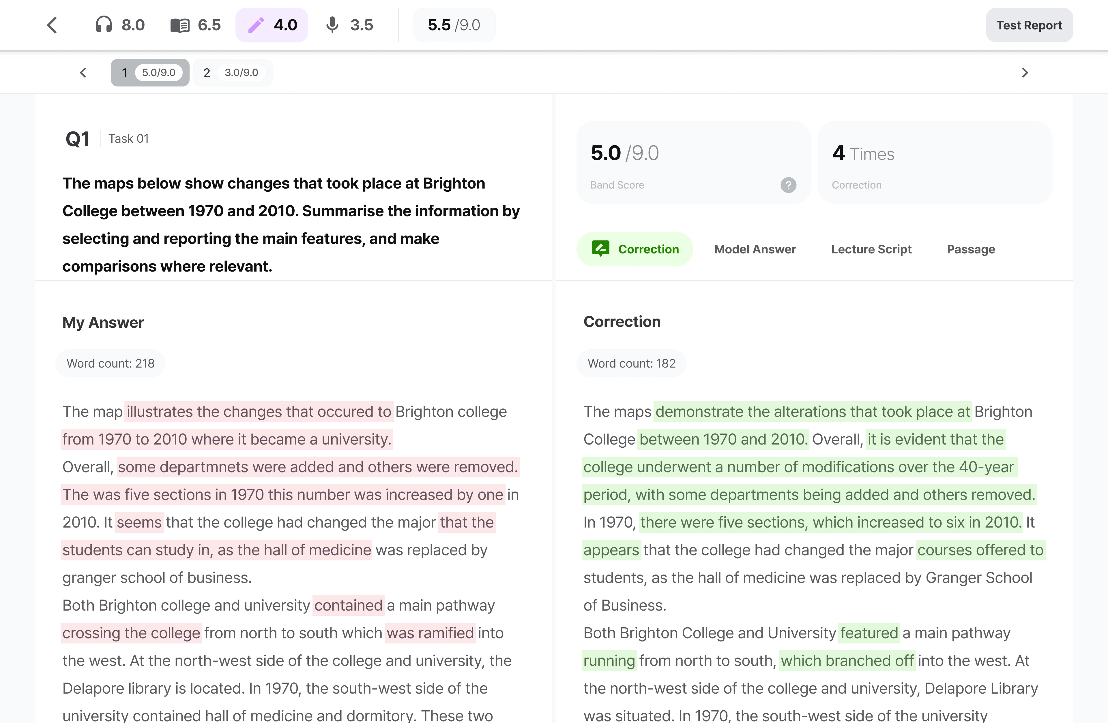 AI-Powered Essay & Speech Corrections